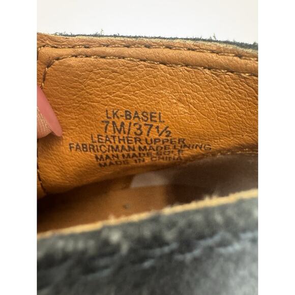 Lucky Brand side zip blue suede ankle booties. Size 7m - Picture 7 of 7